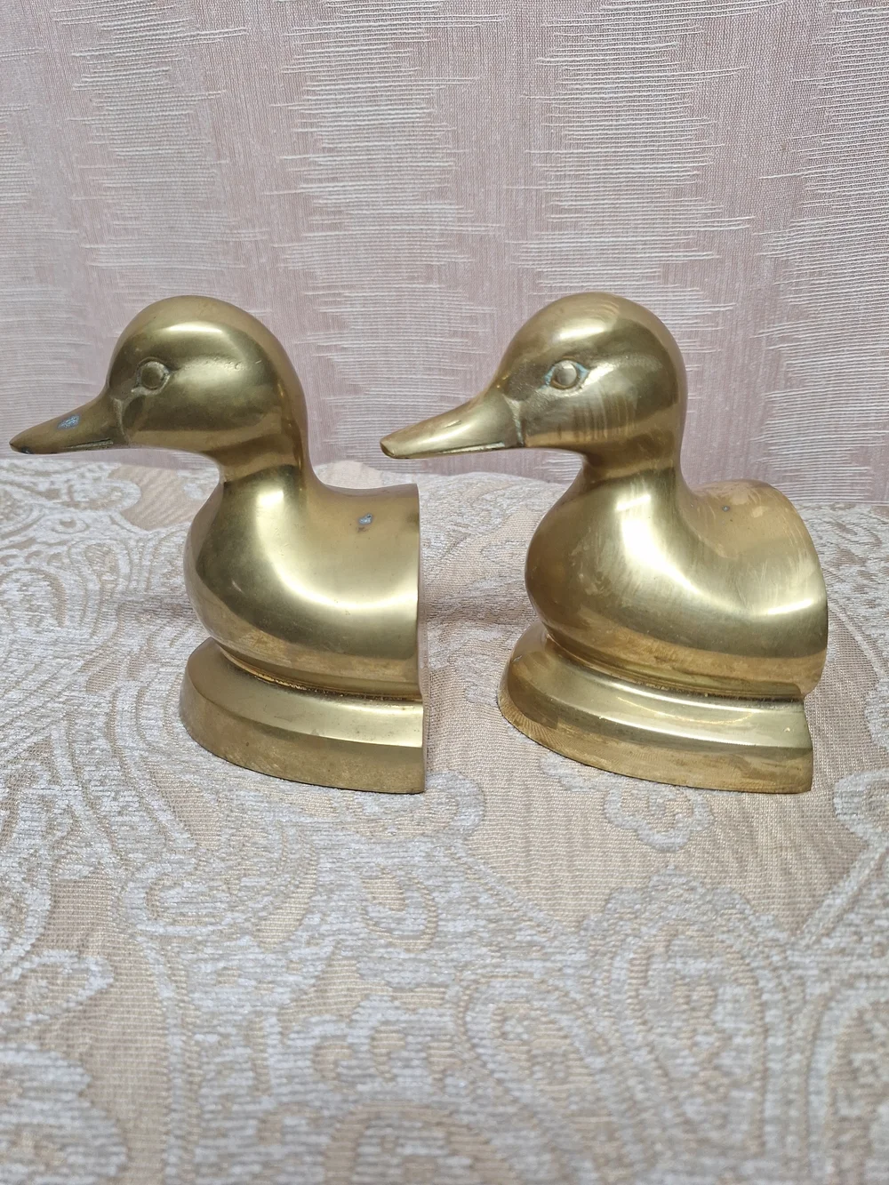 Brass Duck Figurine Pair - Vintage Decorative Ducks